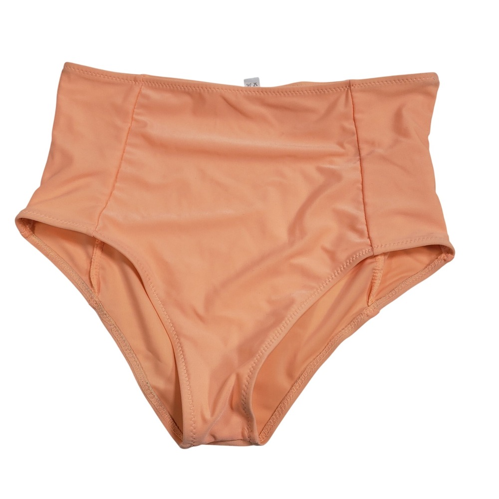Unbranded Women High Waisted Bikini Bottom XL Peach‎ Orange